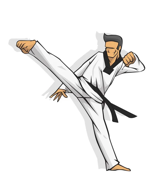 Taekwondo. Arte marcial — Archivo Imágenes Vectoriales