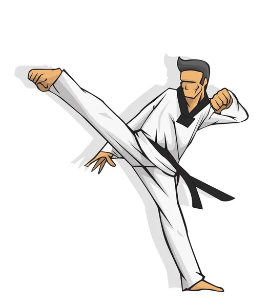 Taekwondo. harcművészet — Stock Vector