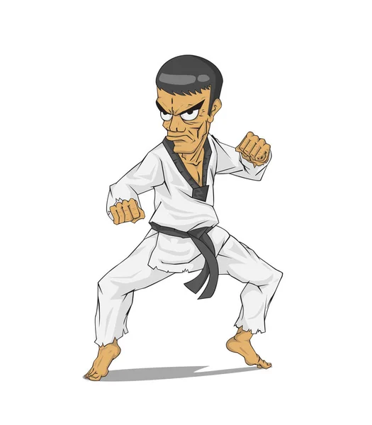 Corea taekwondo maestro. Arte marcial — Vector de stock