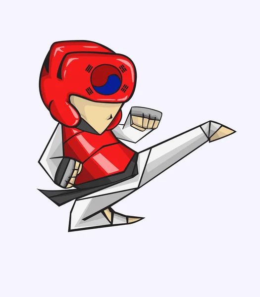 Taekwondo. kampsport — Stock vektor