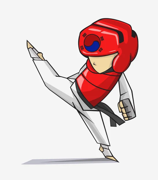 Taekwondo. Arte marcial — Vetor de Stock
