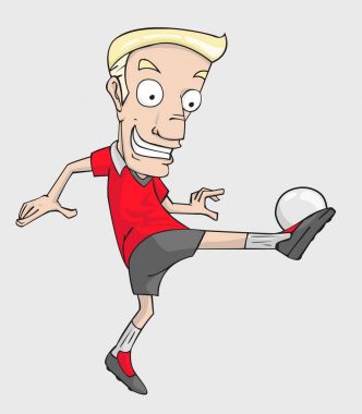 Futbol oyuncu eylem kick topu.