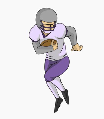 Amerikan Futbol oyuncu vektör tasarımı