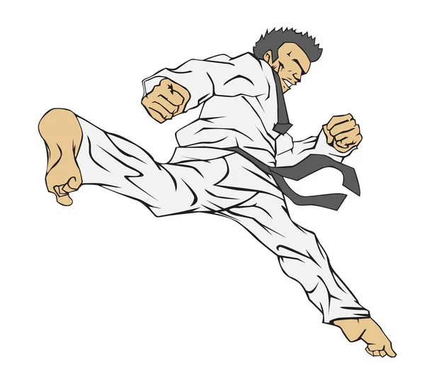 Taekwondo. Martial art — Stockvector