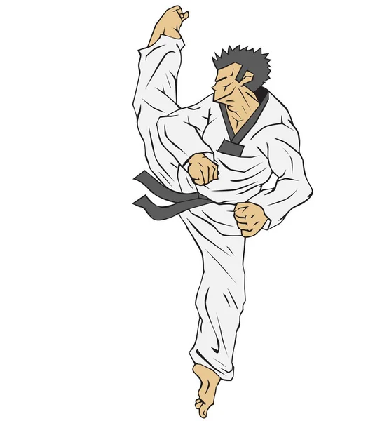 Taekwondo. Martial art — Stockvector