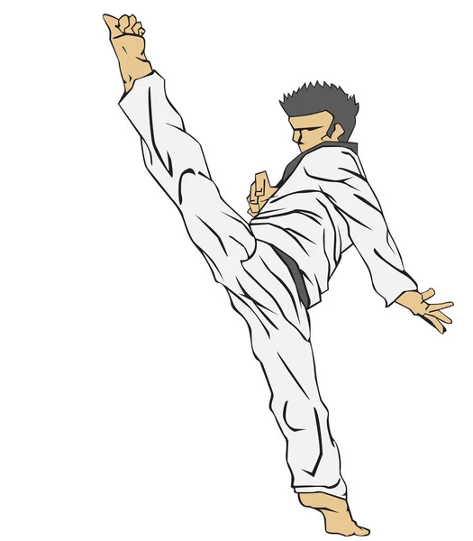 Taekwondo. bojové umění — Stockový vektor