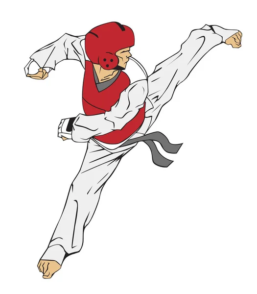 Taekwondo art martial — Image vectorielle