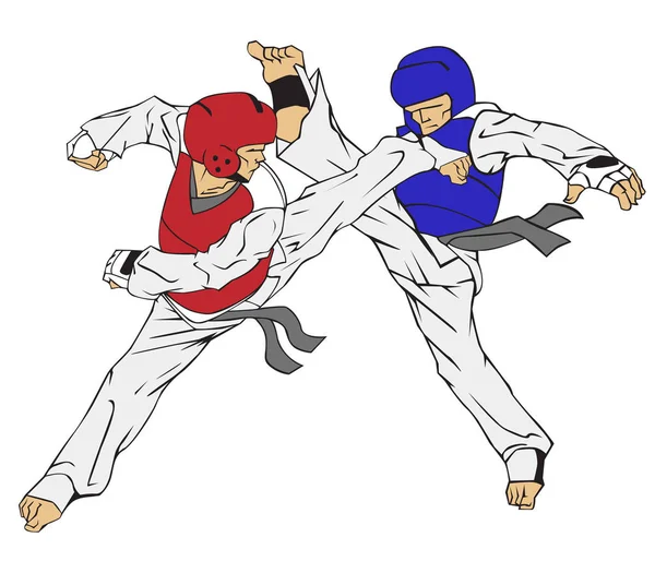 Arte marcial Taekwondo — Archivo Imágenes Vectoriales