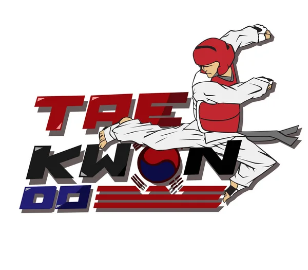 Arte marcial Taekwondo — Archivo Imágenes Vectoriales