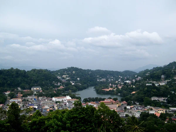 Kandy City Sri Lanka Vista Del Lago Del Rey Ciudad — Foto de Stock