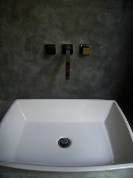 Bacia Banheiro Hotel Contemporâneo — Fotografia de Stock