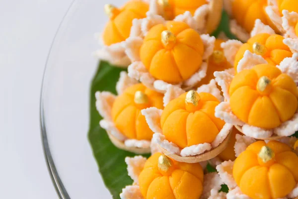 Thai tradizionale dessert Da Ra Tong su sfondo bianco — Foto Stock