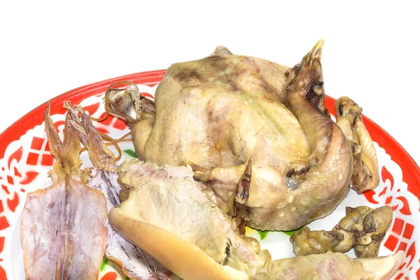 Boiled chicken for chinese new year — Stock Photo, Image