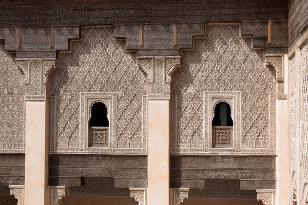 Inner court of the Ben Youssef Madrasa — Stock Photo, Image