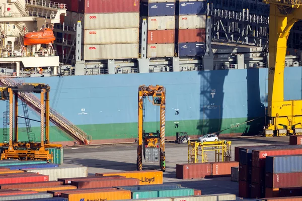 Port transportbehållare — Stockfoto