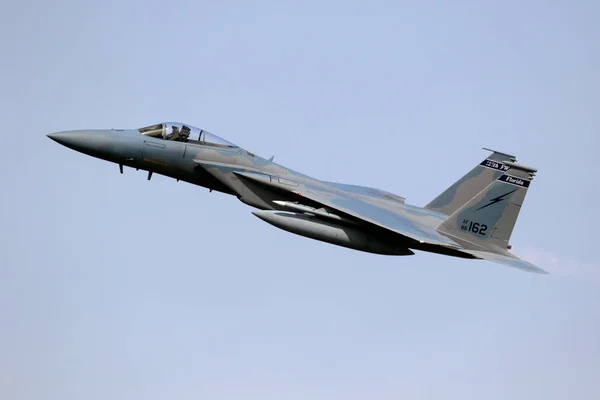 军事 F15 战斗机飞机飞行 — 图库照片