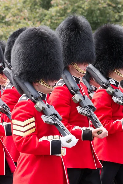 British Royal guards Buckingham Palace in London Stock Picture