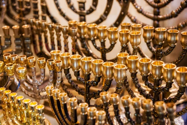 Judiska Menorah ljus — Stockfoto