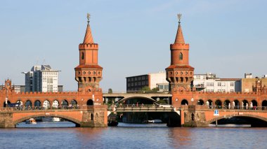 Oberbaum bridge Berlin landmark clipart