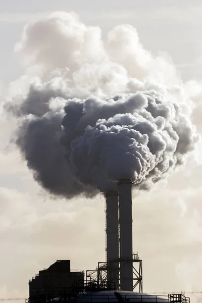 Poluição ambiental causada pela fábrica — Fotografia de Stock