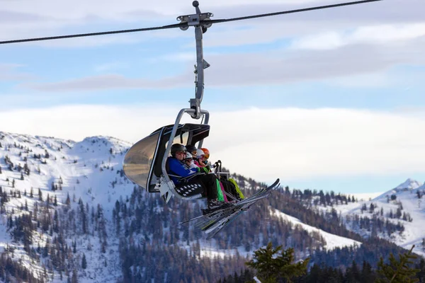 Ski lift Avusturya Alpleri — Stok fotoğraf