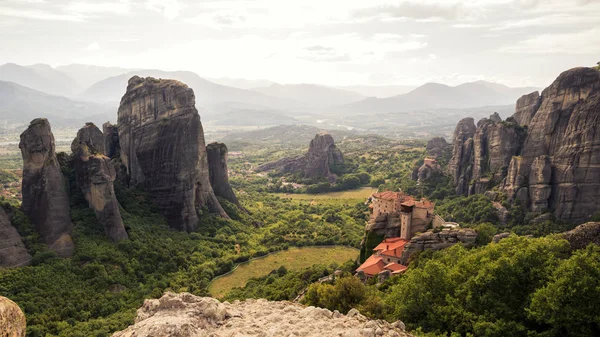 Meteora manzara Yunanistan — Stok fotoğraf