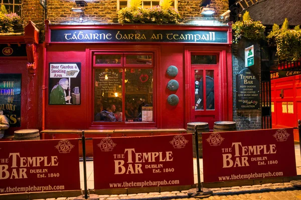 Dublín Irlanda Feb 2014 Pub Temple Bar Barrio Histórico Temple — Foto de Stock