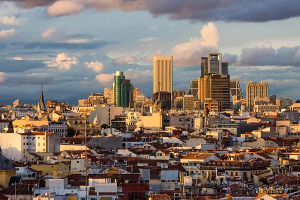 Madris Spanien Okt 2014 Wolkenkratzer Finanzviertel Bilden Die Skyline Madrids — Stockfoto