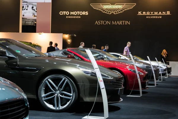 Amszterdam Április 2015 Vonal Aston Martin Autó Autószalonon Amszterdam Autorai — Stock Fotó