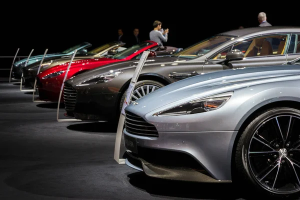 Amszterdam Április 2015 Vonal Aston Martin Autó Autószalonon Amszterdam Autorai — Stock Fotó