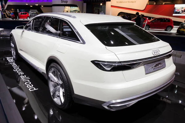 Bruselas Ene 2016 Audi Prologue Allroad Exhibe Salón Del Automóvil — Foto de Stock