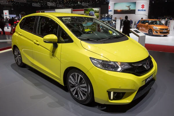 Ginebra Suiza Marzo 2016 Nuevo Automóvil Honda Jazz Presentado 86º — Foto de Stock