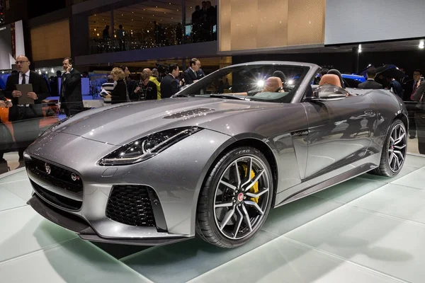 Geneve Schweiz Den Mars 2016 Nya 2017 Jaguar Type Svr — Stockfoto
