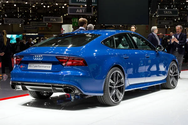 Ženeva Švýcarsko Březen 2016 Audi Rs7 Performance Auto Geneva International — Stock fotografie