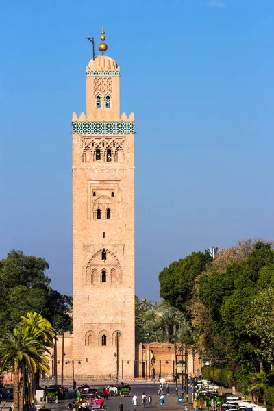 Τζαμί Koutoubia Στο Μαρακές Τζαμί Είναι Μεγαλύτερο Αυτή Την Πόλη — Φωτογραφία Αρχείου
