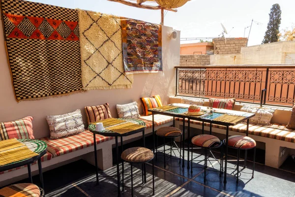 Marrakesh Morocco Abr 2016 Varanda Lounge Marrakech Marrocos — Fotografia de Stock