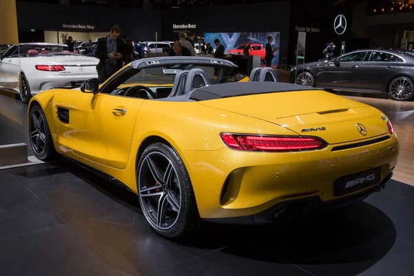 브뤼셀 2018 Amg 뒷좌석 Sls 스포츠카 브뤼셀 모터쇼에서 — 스톡 사진