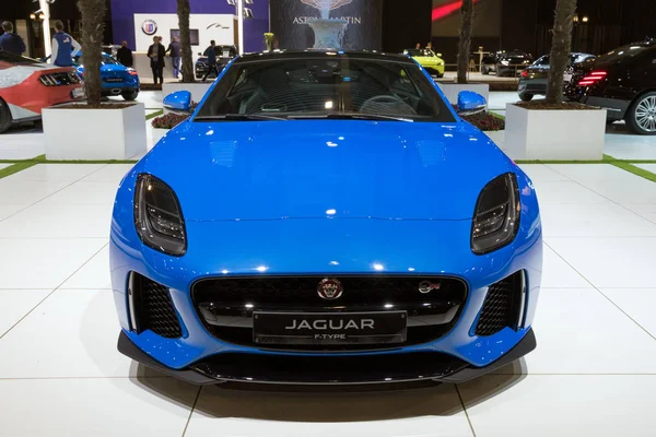 Brüksel Jan 2018 Jaguar Tipi Spor Araba Brüksel Otomobil Fuarı — Stok fotoğraf