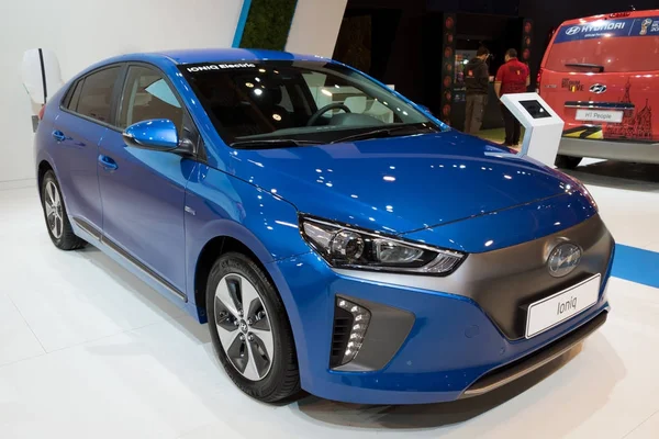 Brussels Januar 2018 Hyundai Ioniq Elektroauto Auf Der Brüsseler Automesse — Stockfoto