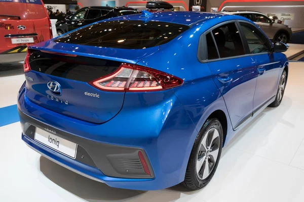 Brussel Jan 2018 Nieuwe Hyundai Ioniq Elektrische Auto Tentoongesteld Het — Stockfoto
