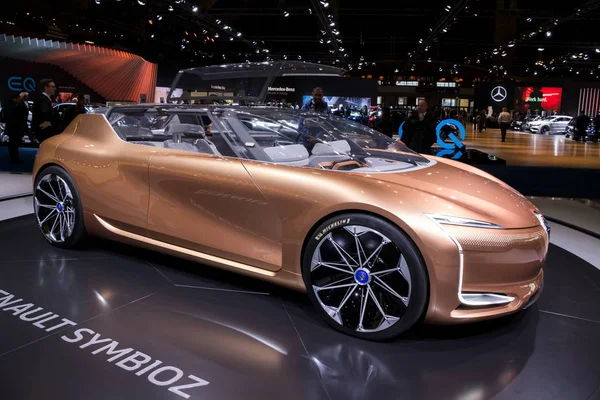 Brussel Jan 2018 Renault Symbioz Autonome Elektrische Conceptauto Tentoongesteld Het — Stockfoto