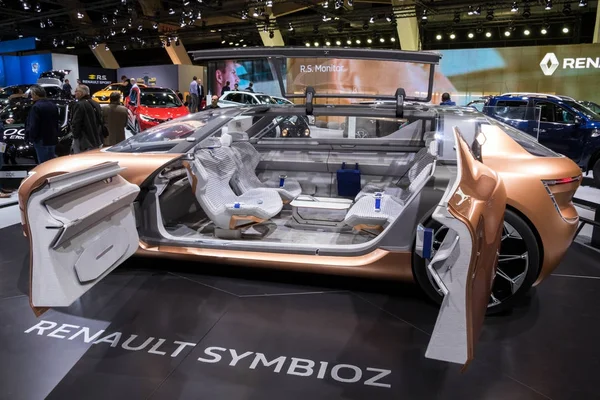 Brussels Jan 2018 Renault Symbioz Autonomous Electric Concept Car Showcased — Stock Photo, Image