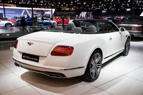 Bruxelles Gennaio 2018 Bentley Continental Convertible Car Mostra Salone Bruxelles — Foto Stock