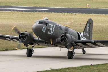 Military Dakota C-47 cargo plane clipart