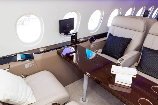 Business jet cabin interior — Stock Photo, Image