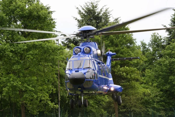 Немецкий пограничный вертолет Eurocopter AS-332L1 Super Puma — стоковое фото