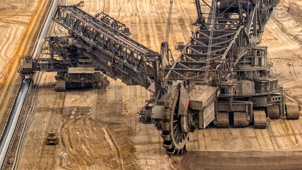 Bruin cola mijne emmer graafmachine — Stockfoto