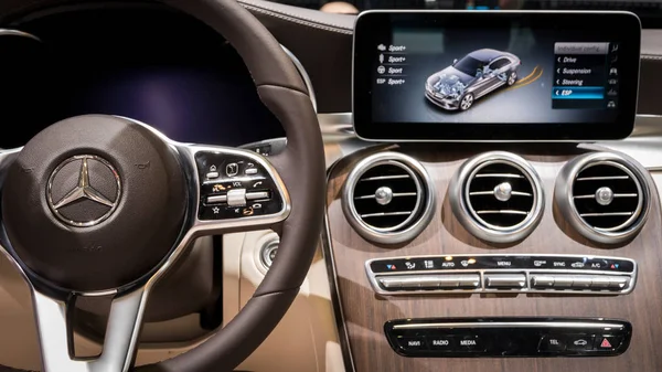Mercedes-Benz C-klass C200 bilens interiör — Stockfoto