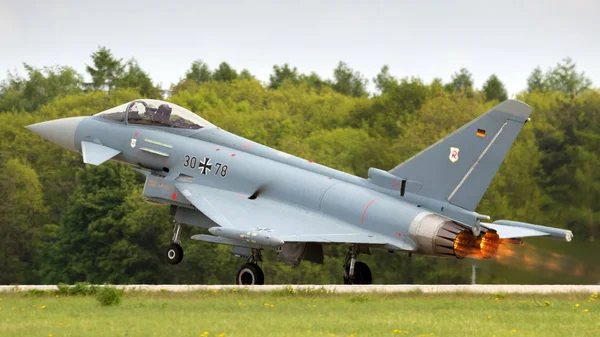 Alemão Luftwaffe Eurofighter Tufão avião de combate — Fotografia de Stock