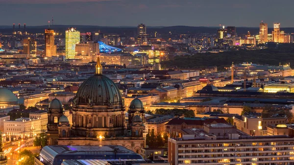 Nightscape city Berlin Niemcy — Zdjęcie stockowe